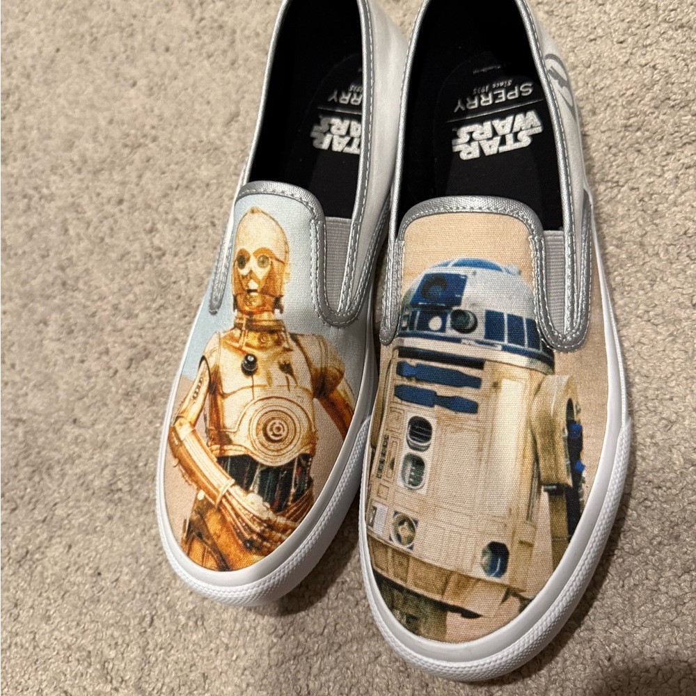 Sperry Star Wars Slip-On Sneakers - Silver, White, Blue, Gold